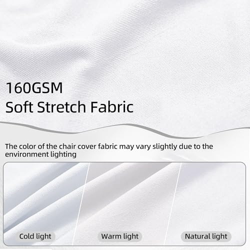 10 Pack White Stretch Spandex Folding Chair Covers for Events