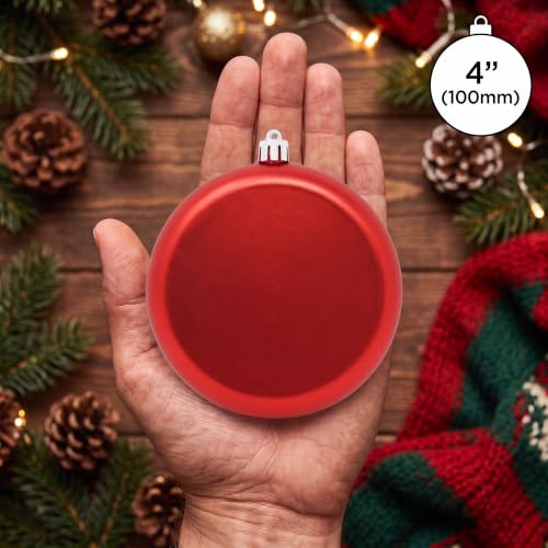 Red Flat DIY Christmas Ornaments 12pk - Holiday Craft Decoration Set