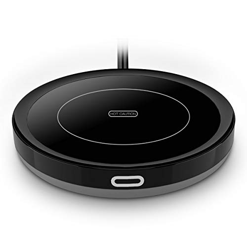 BESTINNKITS Black Auto Gravity Mug Warmer for Office Desk - Keeps Drinks at 131°F