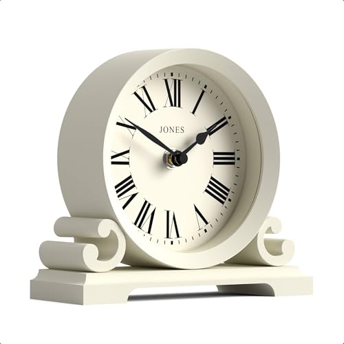 Traditional Small Mantel Clock, Double Scroll Desk and Shelf Clock