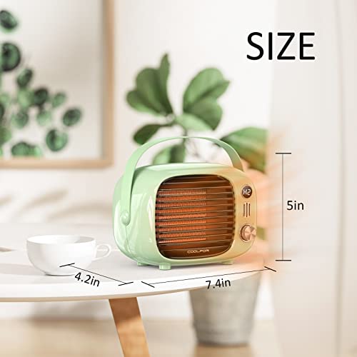 Compact Ceramic Space Heater with Tip-Over and Overheat Protection