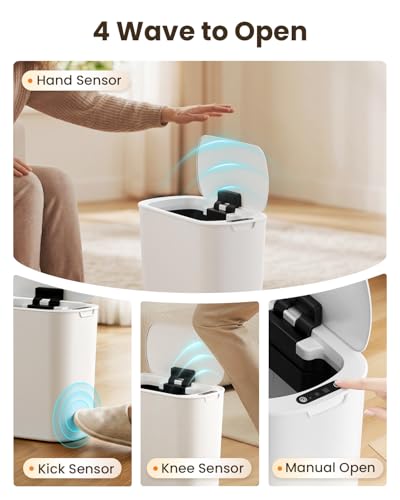 5 Gallon Automatic Motion Sensor Trash Can, Slim Touchless Garbage Bin with Lid