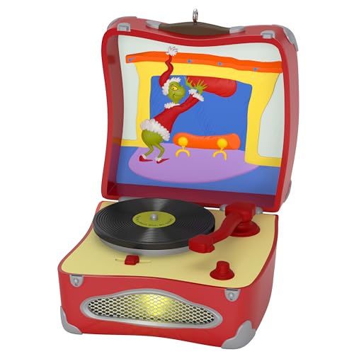 Hallmark Keepsake Dr. Seuss Grinch Record Player Christmas Ornament - You're a Mean One