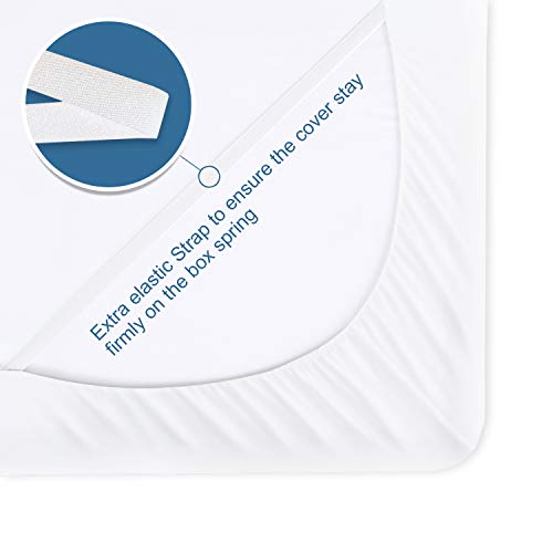 Queen Size Box Spring Cover - Elastic Woven Bed Skirt Alternative