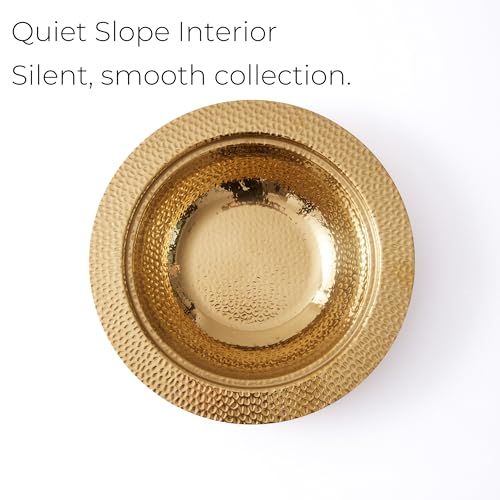 10-Inch Hammered Gold Offering Plate for Church Tithes and Donations