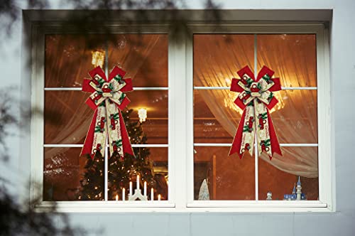 ABTOLS Large Red Velvet Christmas Bow Truck Decoration for Wreaths & Front Door