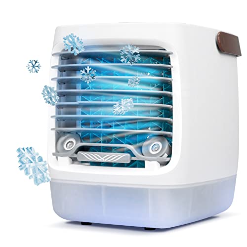 Portable Evaporative Air Cooler 4-Speed Personal Swamp Cooler and Humidifier