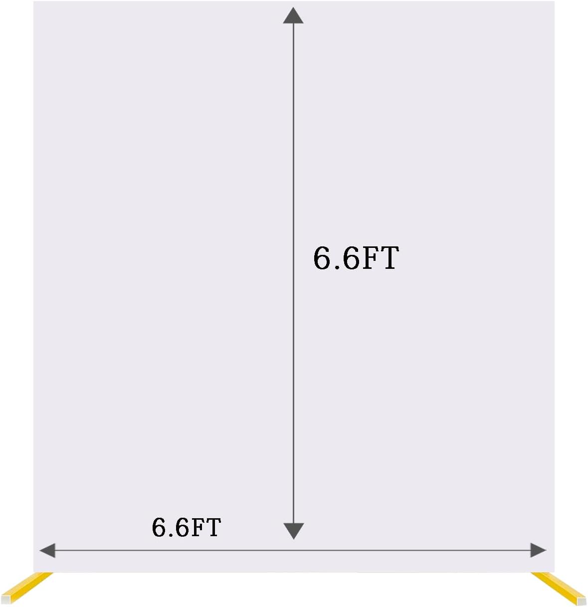 Spandex Rectangle Arch Cover by [Brand Name] - 6.6 x 6.6 FT White Backdrop for Weddings & Events