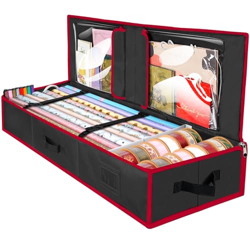 Wrapping Paper Storage Organizer Bag 40 Inch Oxford Gift Wrap Container
