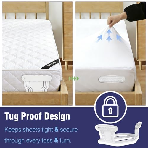 Bed Sheet Holder Grippers, 4PC Non-Slip Mattress Fasteners