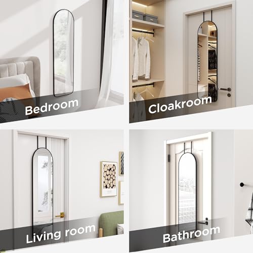 47x14 Inch Full Length Mirror, Over-the-Door or Wall Mounted Dressing Mirror