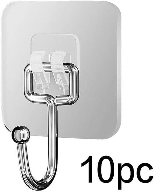 KILOW Heavy Duty Adhesive Hooks - Waterproof Transparent Design | Holds Up to 22 lbs for Towel Hanging