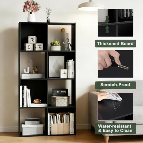 8-Cube Storage Organizer, Reversible Modern Bookcase and Display Shelf