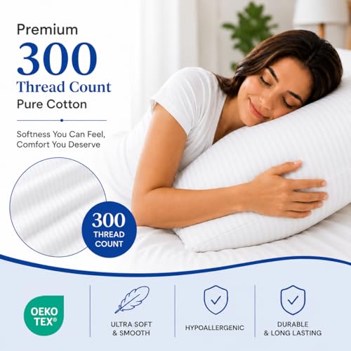 Waterproof Pillow Protectors, Standard Size 20x26, Set of 2, Hypoallergenic