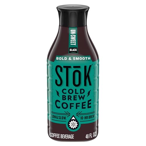 Unsweetened Black Cold Brew Coffee, Bold & Smooth Ready-to-Drink - 48 fl oz