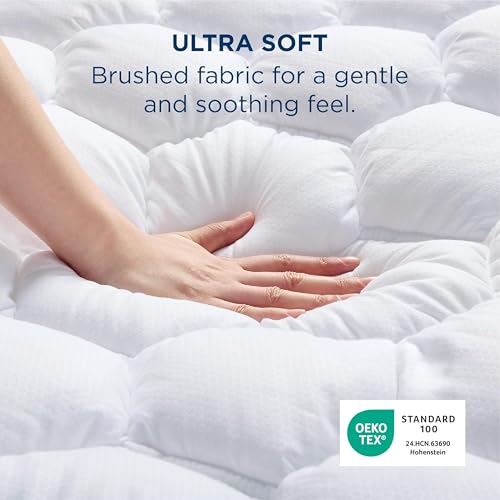 Bedsure Twin XL Mattress Pad - Quilted Topper with 21" Deep Pocket