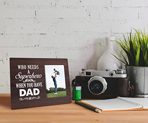 HALUOSI Superhero Dad Plaque Frame Fathers Day Gift Variation 03