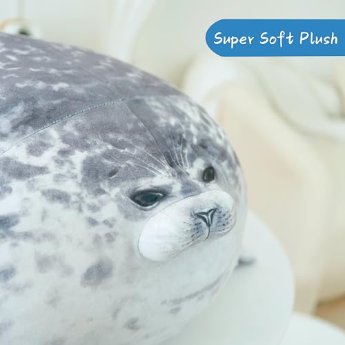 X-Large 31.5 Inch Chubby Blob Seal Plush Pillow, Soft Cute Cuddle Toy