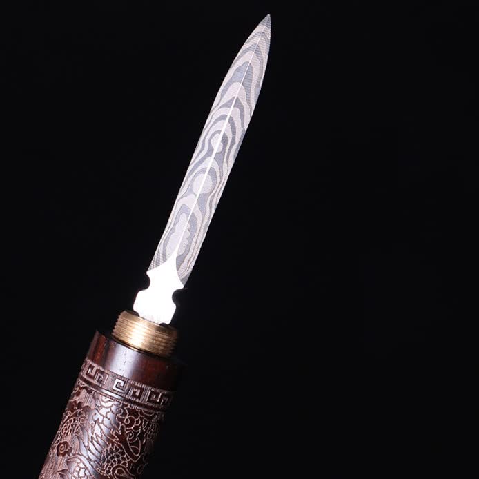 YANGZHI Red Stainless Steel Tea Carving Knife with Wooden Handle & Safety Cover