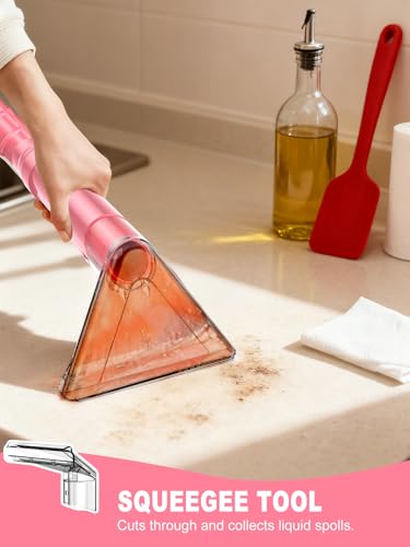 Pink Portable Carpet & Upholstery Cleaner Machine for Pets - Lightweight Deep Stain Remover