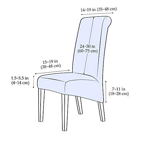 XL Velvet Dining Chair Covers - Removable & Washable Protectors
