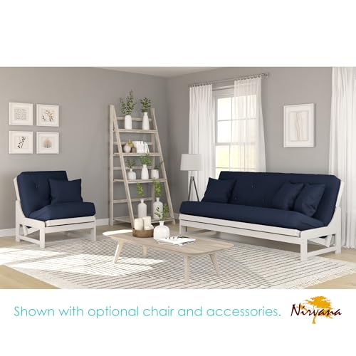 Arden Solid Hardwood Full-Size Futon Set with Storage Drawers