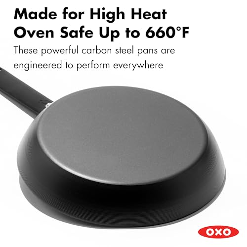 10-Inch Pre-Seasoned Carbon Steel Frying Pan with Removable Handle