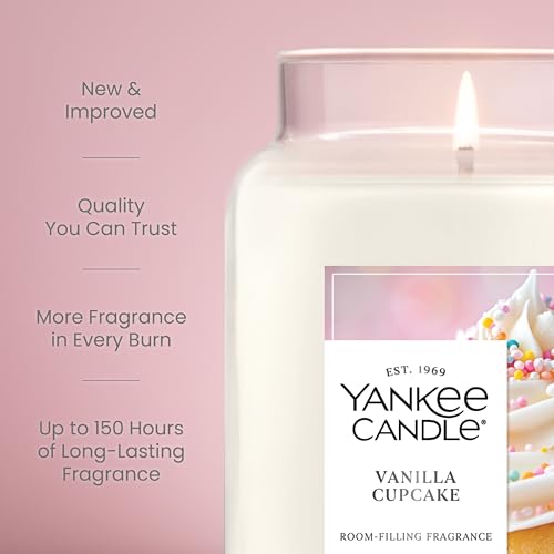 Vanilla Cupcake Scented Candle - 22 oz Large Jar (150 Hour Burn)