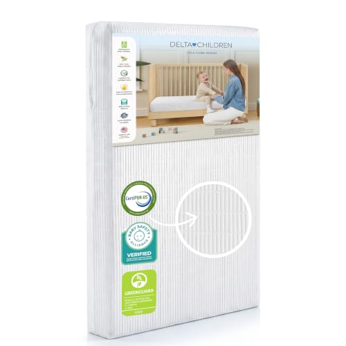 Delta Children Toddler Bed & Waterproof Mattress Set - Grey