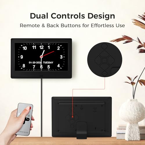 7-Inch Digital Calendar Clock for Seniors, Dementia & Memory Loss Support