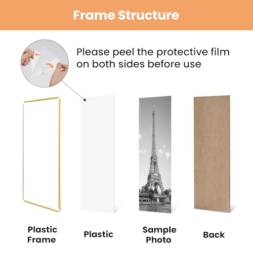 Upsimples 20x30 Poster Frame - Gold, Easy Slide-In Assembly, 3 Pack