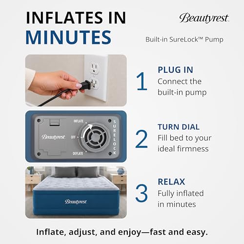 20-Inch Twin Air Mattress with Anti-Leak Pump & Cool Vent Topper