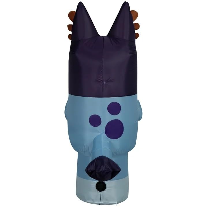 Gemmy 4.5 ft Bluey Christmas Inflatable with Reindeer Antlers and Wish List