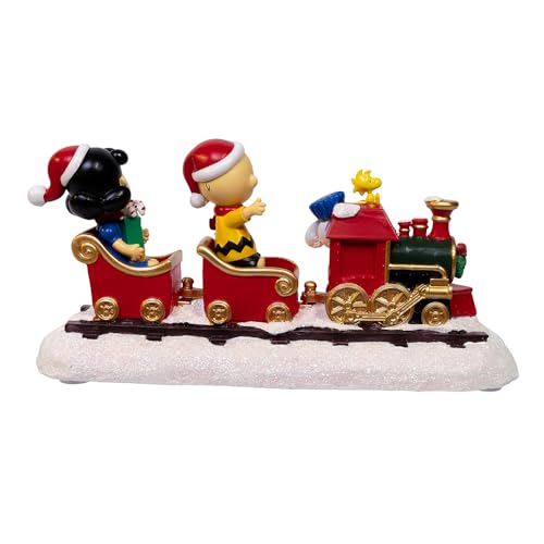 Peanuts Musical Train Table Décor with Snoopy & Friends - Holiday Display