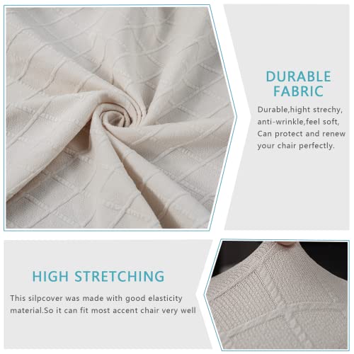 Stretch Spandex Armless Accent Chair Slipcover - Non-Slip Furniture Protector