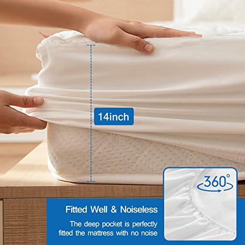 Waterproof Full XL Mattress Pad Protector Cover - Deep Pocket