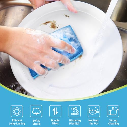 AIDEA Non-Scratch Scrub Sponges for Dishes and Kitchen 24-Count