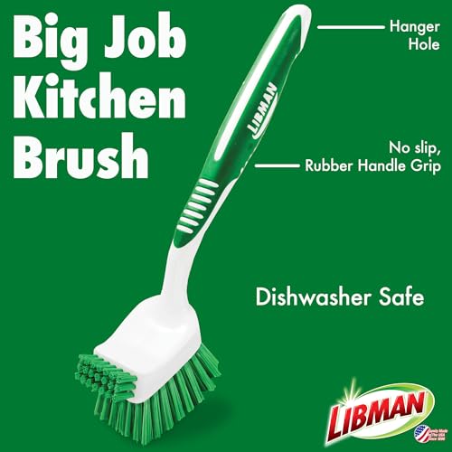 Heavy-Duty Scrub Brush Kit for Tub, Tile & Grout - 3-Piece Cleaning Set