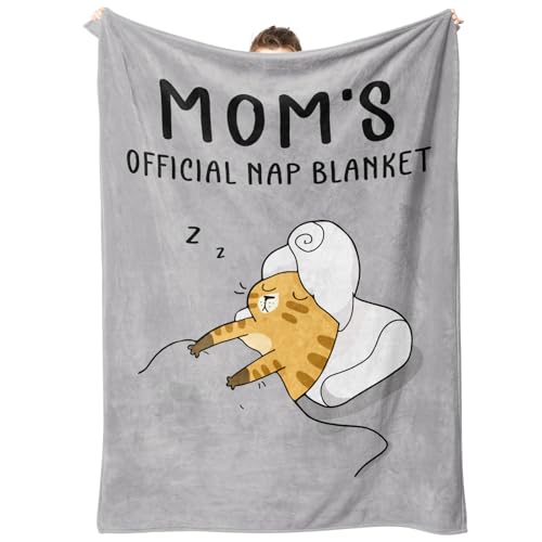 80x60 Grey Mom Gift Blanket - Cozy Nap Throw for Mother's Day