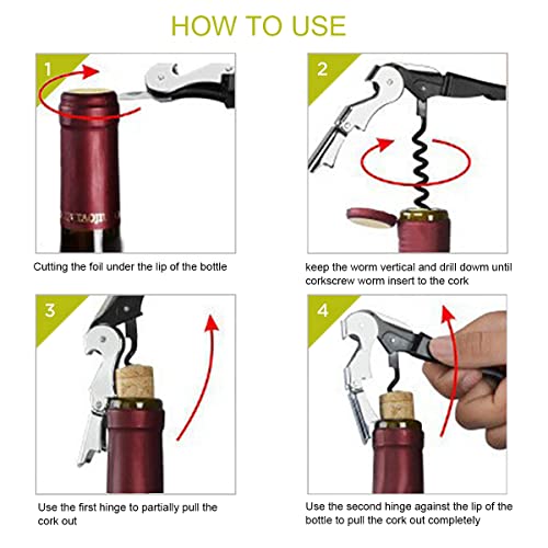 Newgam Pink Waiter Corkscrew Wine Opener with Foil Cutter - Professional Bar Tool