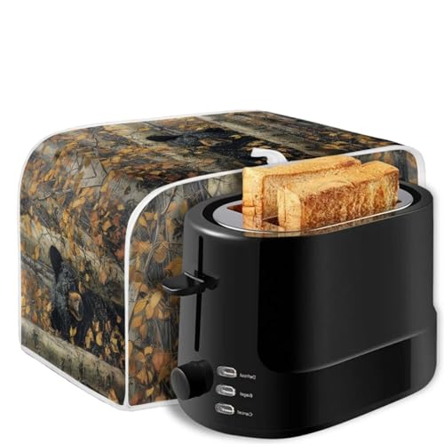 Bear Hunting Print Toaster Dust Cover, Washable Kitchen Appliance Protector