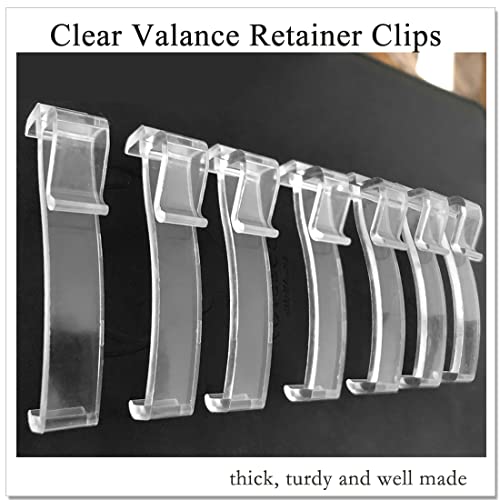 2.5-Inch Clear Valance Clips for Horizontal Blinds (12-Pack)