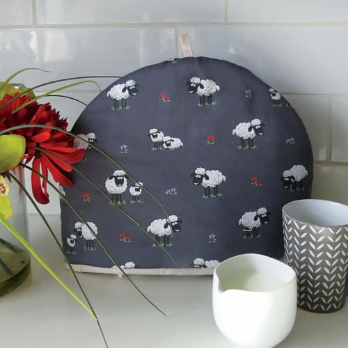 Fluffy Irish Sheep Tea Cosy, Cotton Blend Large Teapot Cover 14" x 10"