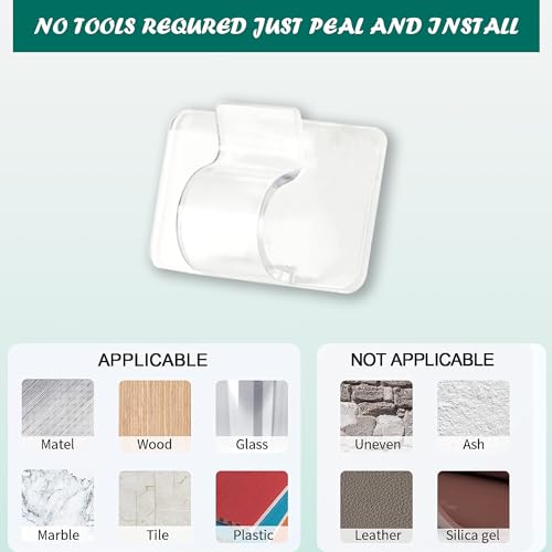 30pcs Heavy Duty Outdoor String Light Clips - Waterproof Adhesive Hooks