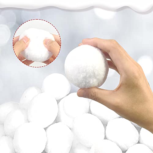 50-Pack Soft Fake Snowballs (3-Inch) for Indoor Snowball Fights