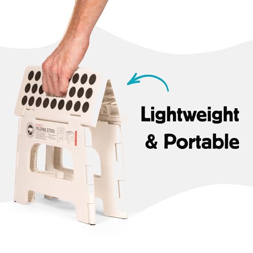 Foldable Step Stool for Adults - 8-Inch Lightweight Collapsible Stool