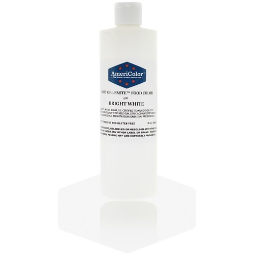 Food Coloring AmeriColor - Bright White Soft Gel Paste, 20 Ounce