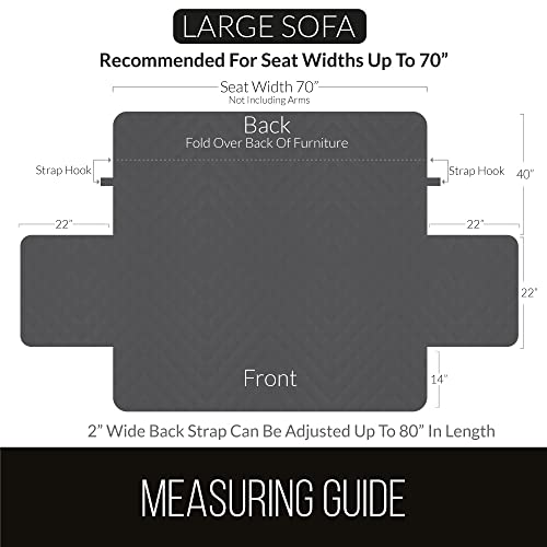 Reversible Couch Furniture Protector Slipcover for Pets, 70 Inch Seat
