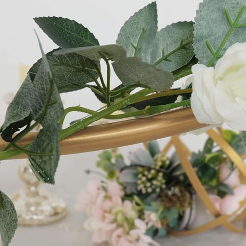 36-Inch Gold Metal Floral Hoop Wreath Frame for Wedding & Event Decor
