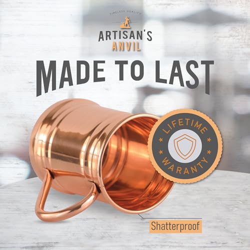 18oz Pure Copper Beer Mug, Handcrafted Unlined Moscow Mule Tankard